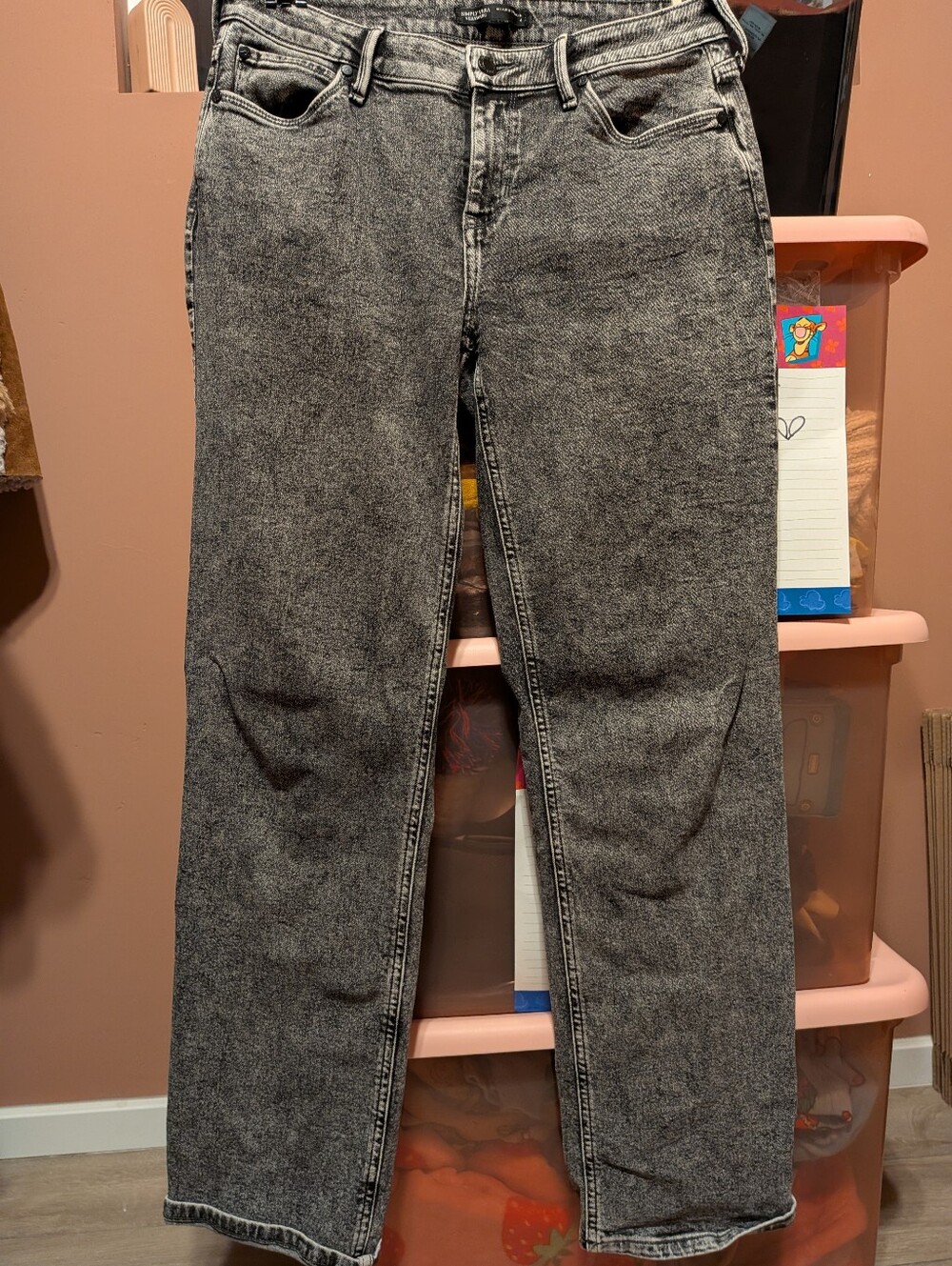 Simply Vera Wang Black Wash Straight Jeans